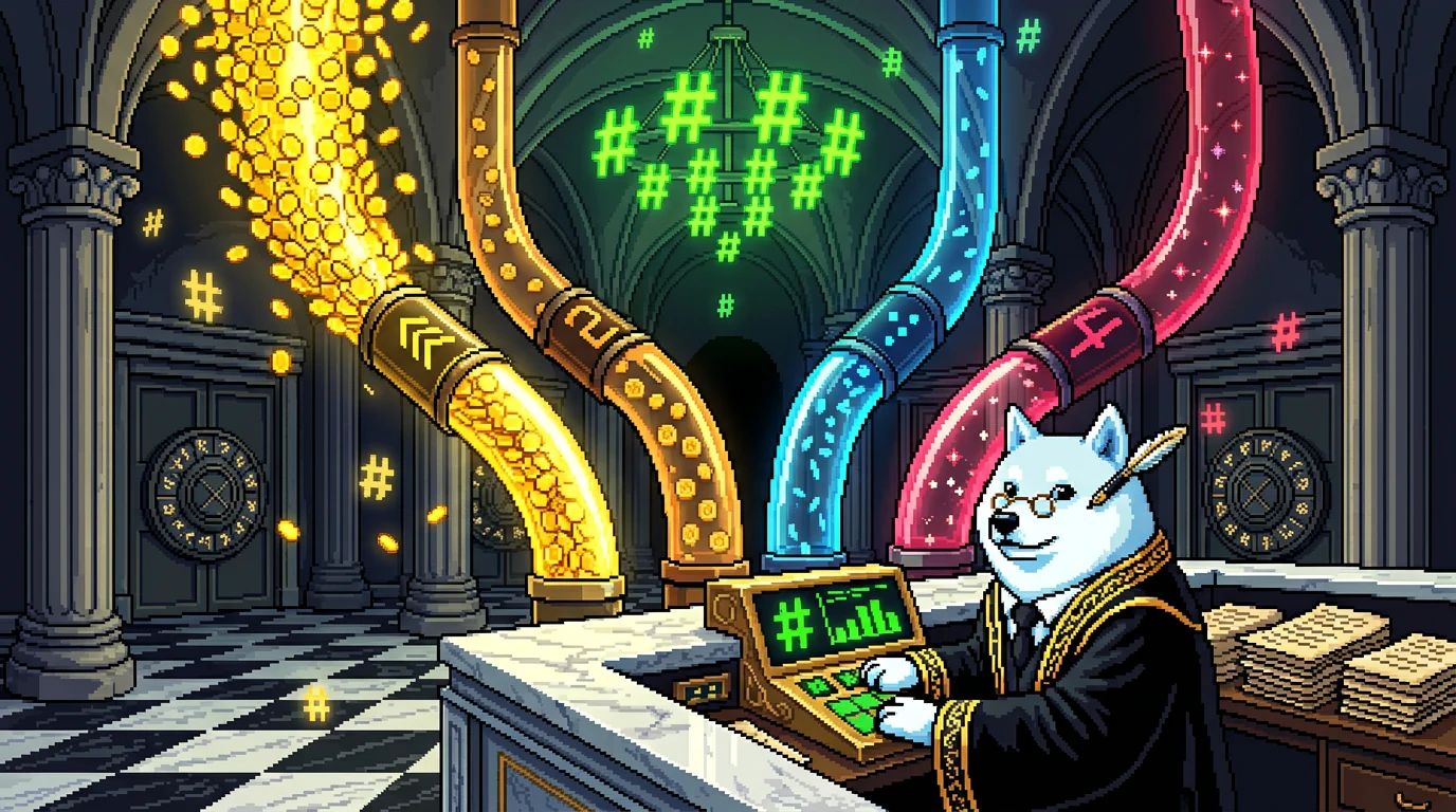 Reward hub illustration showing MineBTC payout lanes